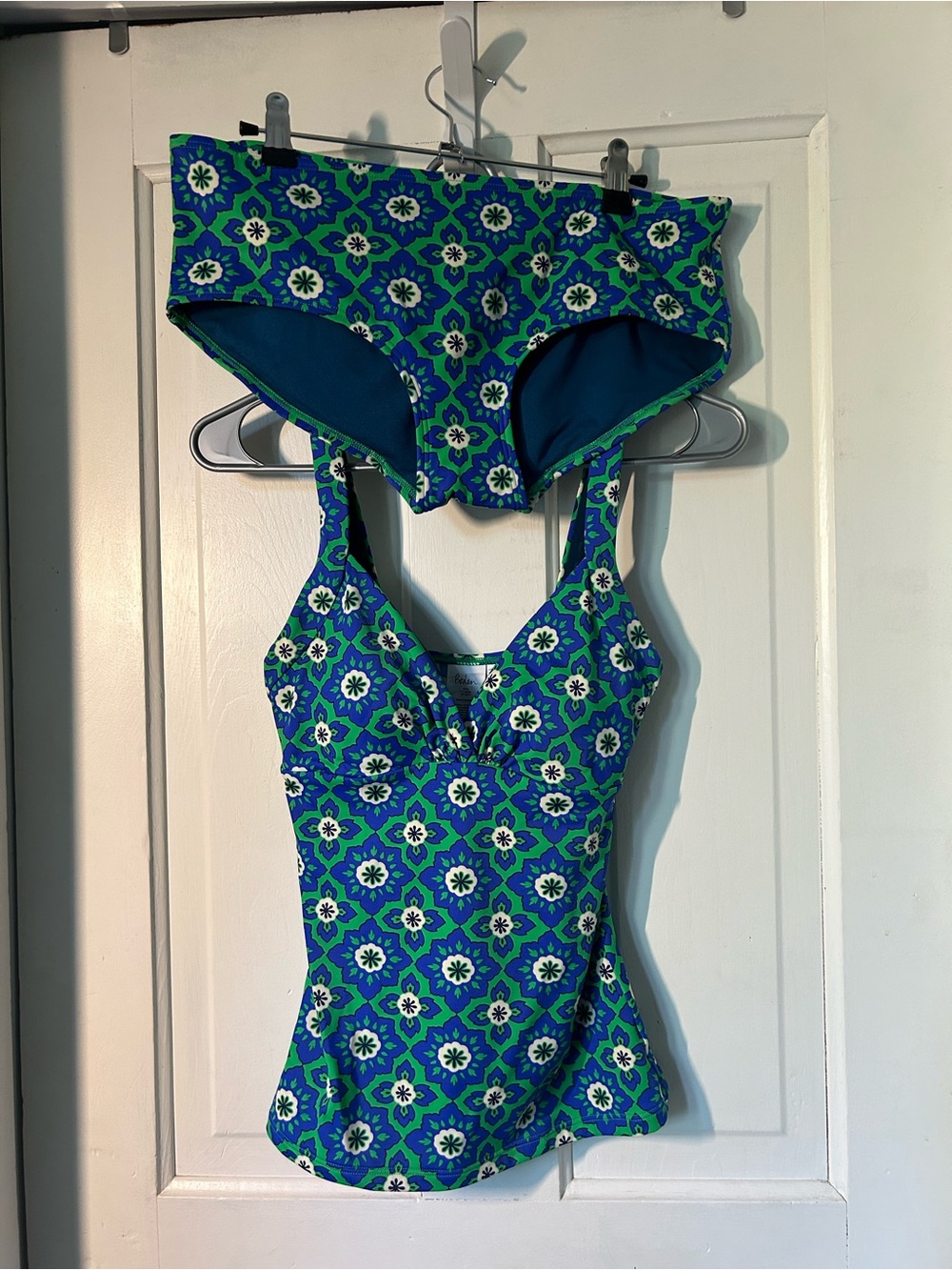 Boden Blue & Green Floral Tankini Set